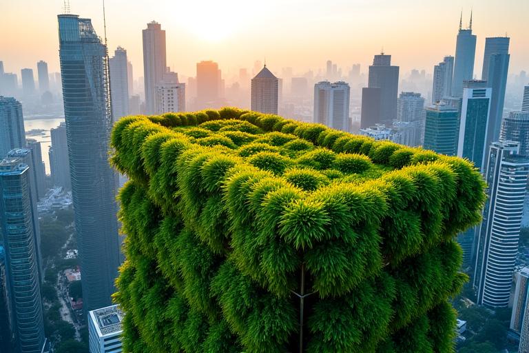 Urban rooftop farming installation